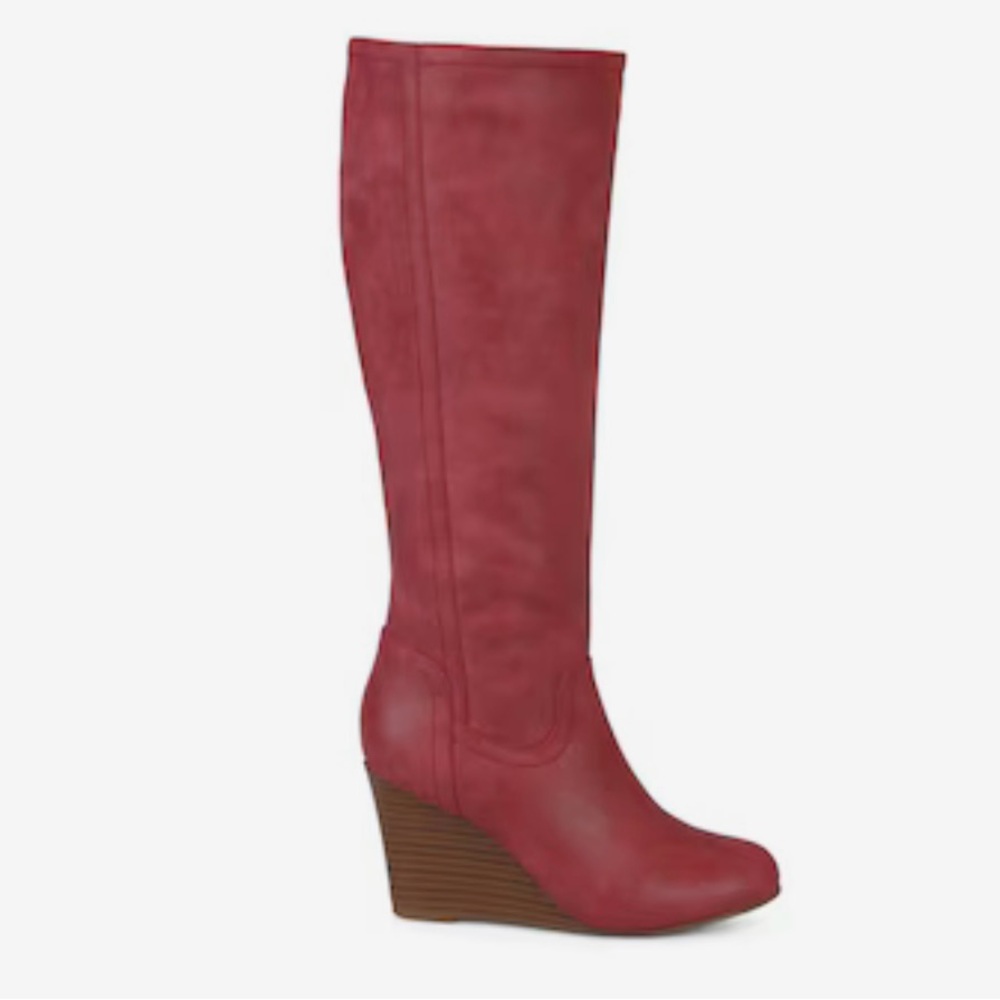 Journee Collection Langly Wide Calf Wedge Boot. Size 11 - Picture 2 of 9